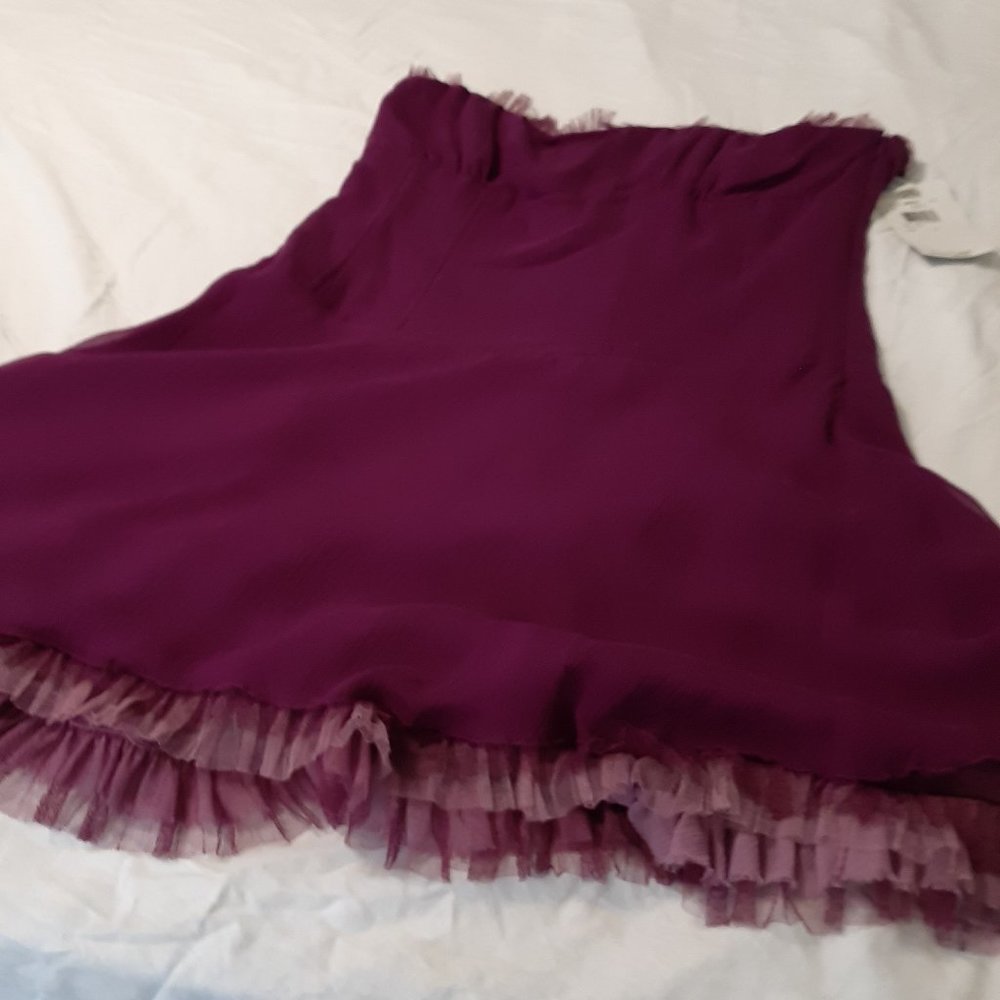 Nicole Miller Strapless Silk Dress